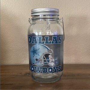 Dallas Cowboys Glass Light-Up Mason Jar